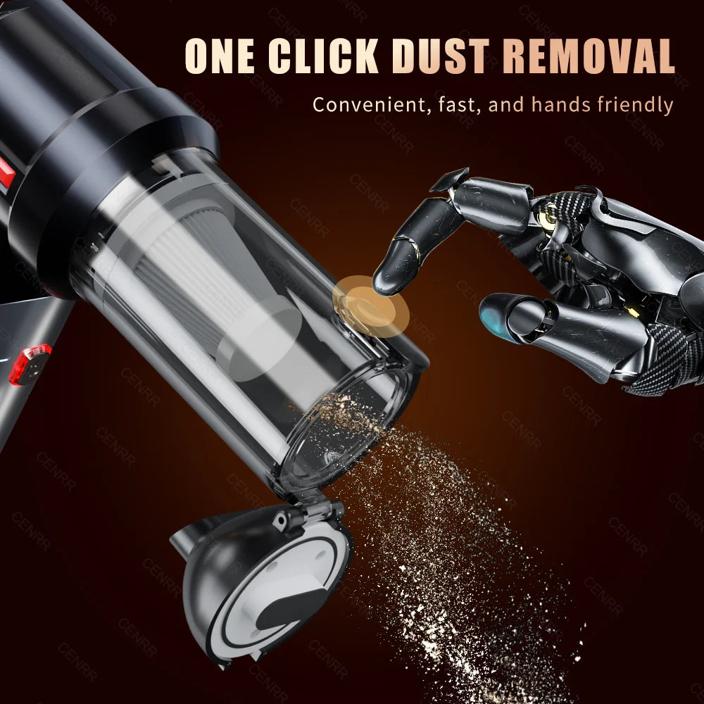 Cordless Car Vacuum – Brushless Motor & HEPA Filter