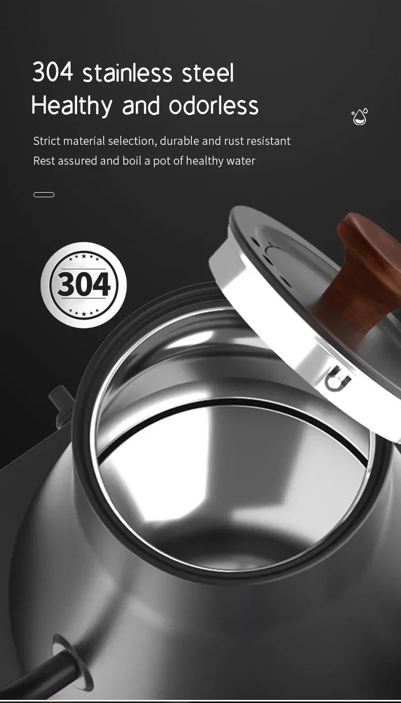 900ml Electric Gooseneck Kettle – 1200W, Stainless Steel, Temperature Control for Coffee & Tea