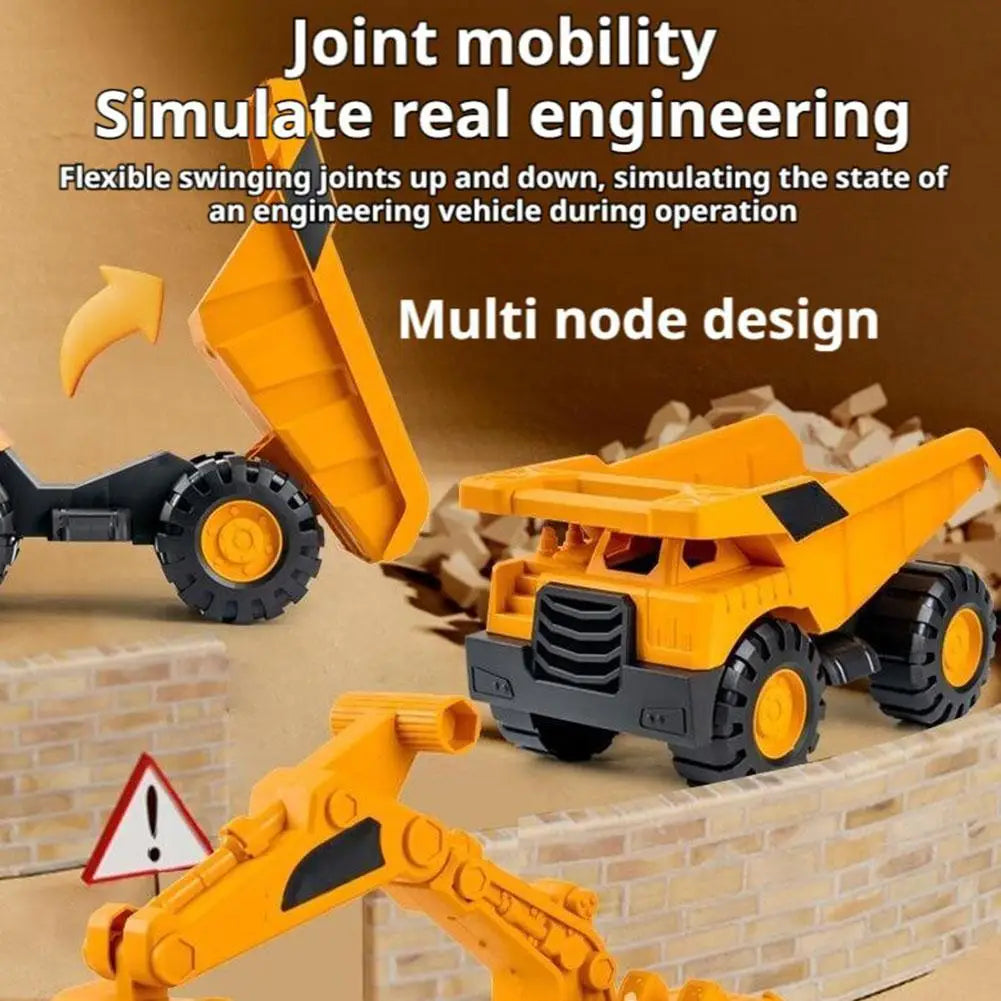 Inertial Beach Construction Truck Toy – Digger, Bulldozer & Tipper for Kids