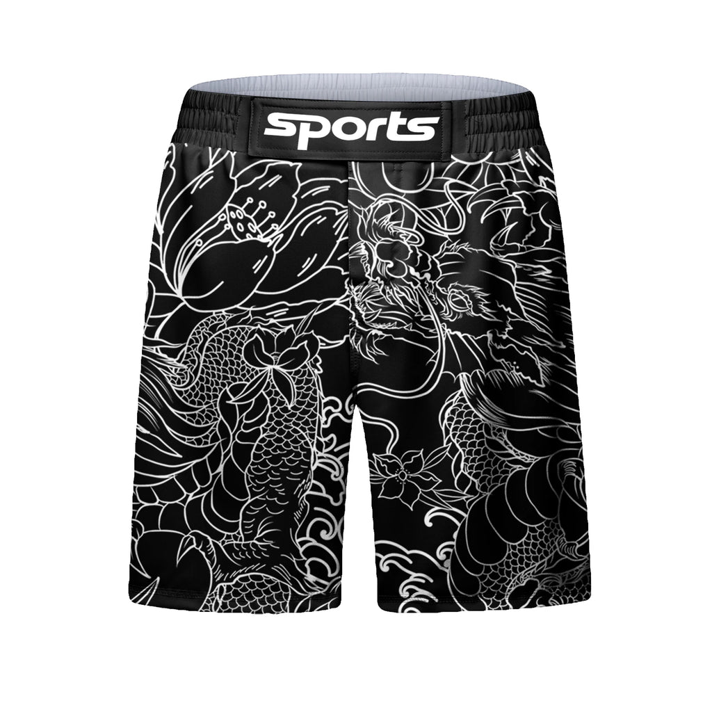 Men's MMA Rash Guard 4-Piece Fight Set – Sublimation Print Grappling Suit