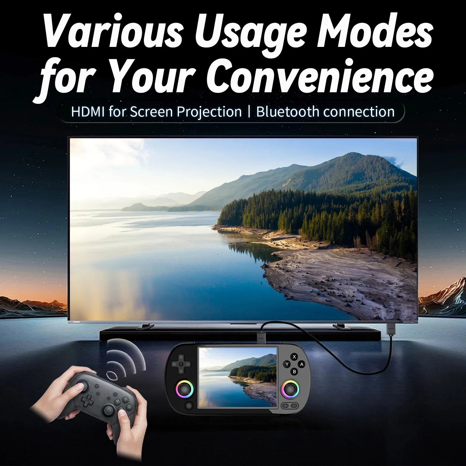 ANBERNIC RG40XX H Handheld Retro Game Console — WiFi & BT