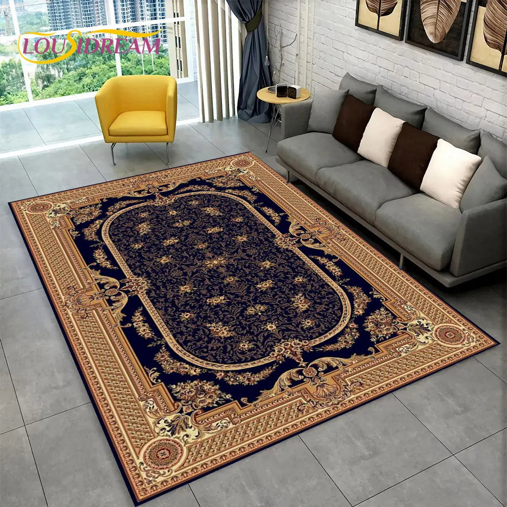 Turkey Persian Bohemian Area Rug Large,Carpet Rug for Living Room Bedroom Sofa Doormat Decoration,Kid Play Non-slip Floor Mat