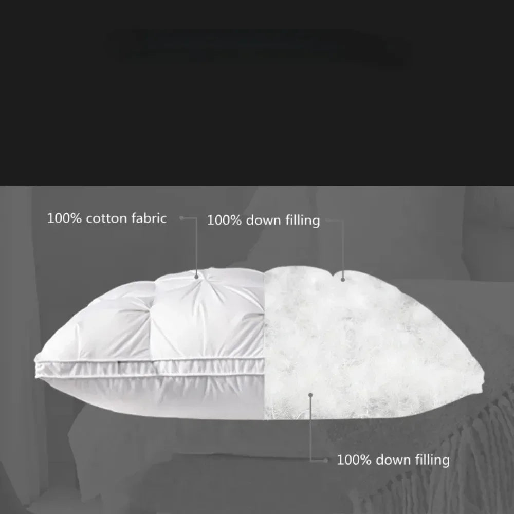 5-Star Hotel Sleeping Pillow – 3D Bilateral Washed Solid Color, Soft & Supportive