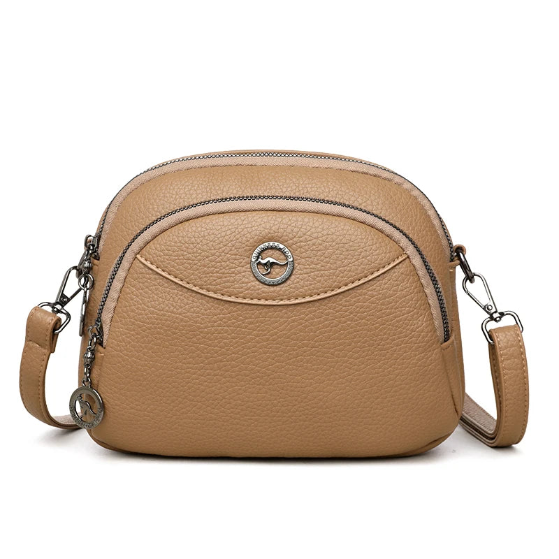 Luxury Solid Color Square Shoulder Crossbody Bag – Vintage PU Leather Messenger Handbag for Women