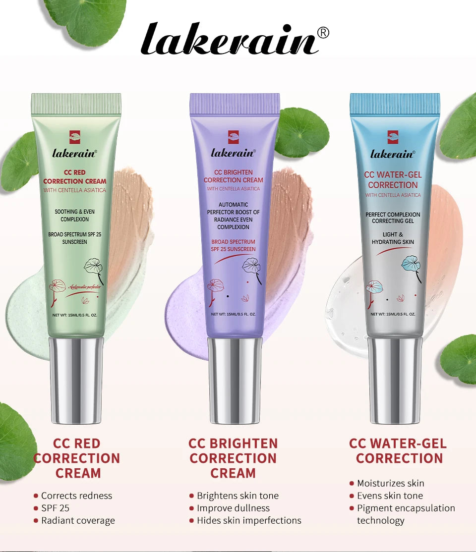 3-Pack CC Cream Color-Changing Foundation — Korean High Coverage Liquid