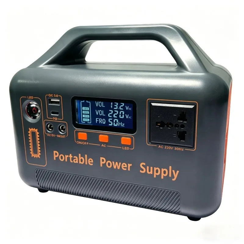 500W Portable Power Station — Multi-Output Solar Generator for Outdoor & Emergency Use