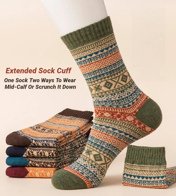 Men's Retro Winter Knit Socks