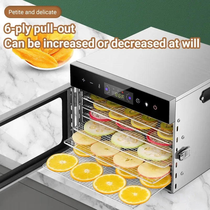 6–18 Layer Touch Screen Food Dehydrator — Intelligent Air Drying for Fruits, Meat & Jerky
