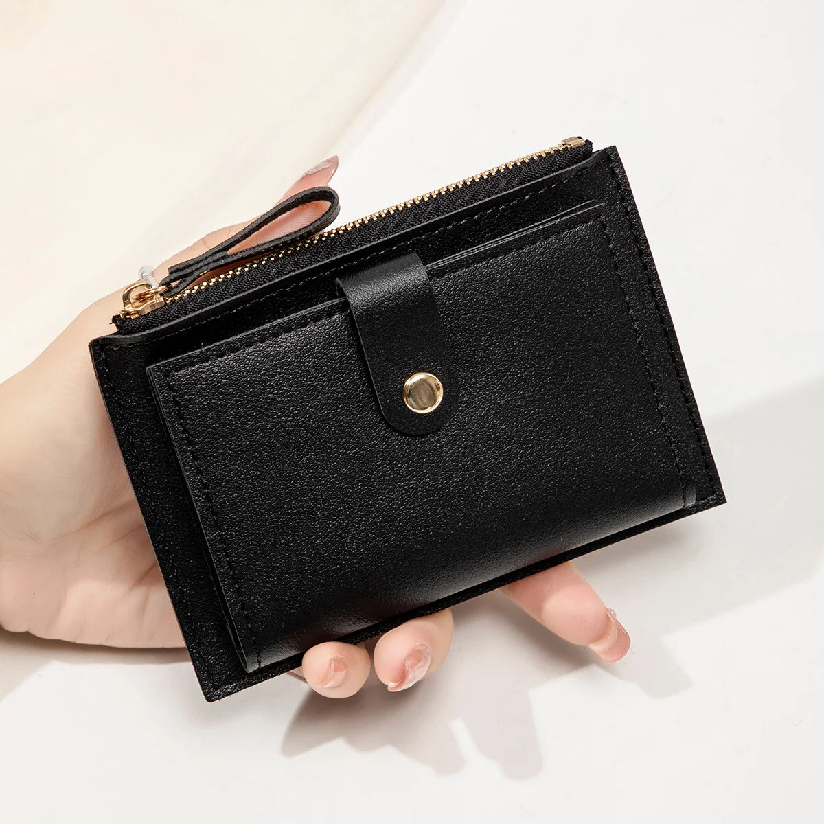 Minimalist Ultra-Thin PU Leather Women's Wallet – Short Zero Wallet & Credit Card Holder in 5 Colors