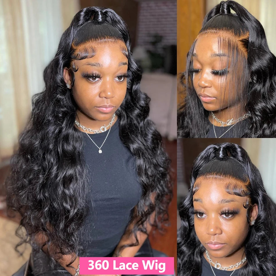 HD Transparent 13x4 13x6 Body Wave Lace Front Wig Pre Plucked 360 Lace Frontal Wig Human Hair Wigs For Women 5x5 Closure Wig
