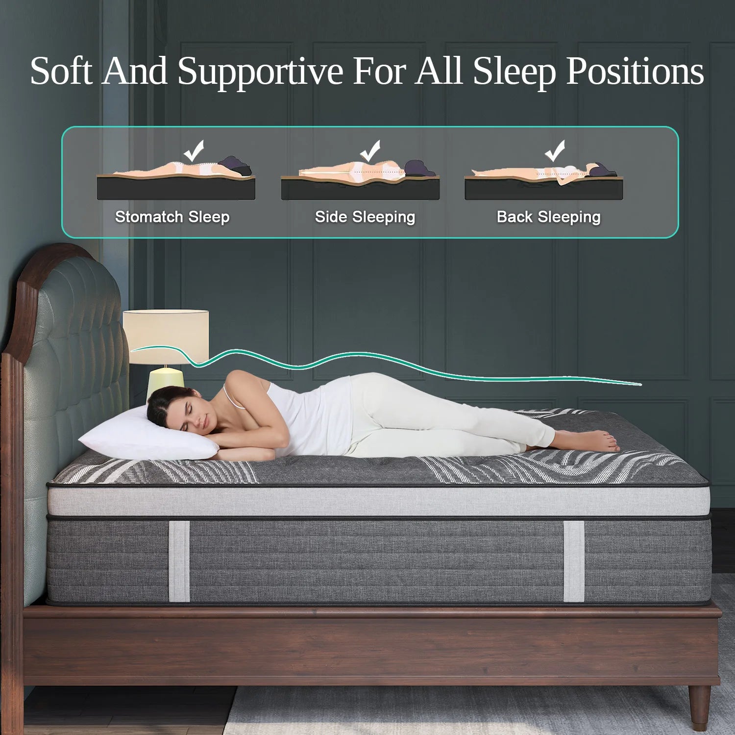 12"/14" Gel Memory Foam Hybrid Pocket Spring Mattress — Medium Firm, Motion Isolation, Twin to King Mattress in a Box