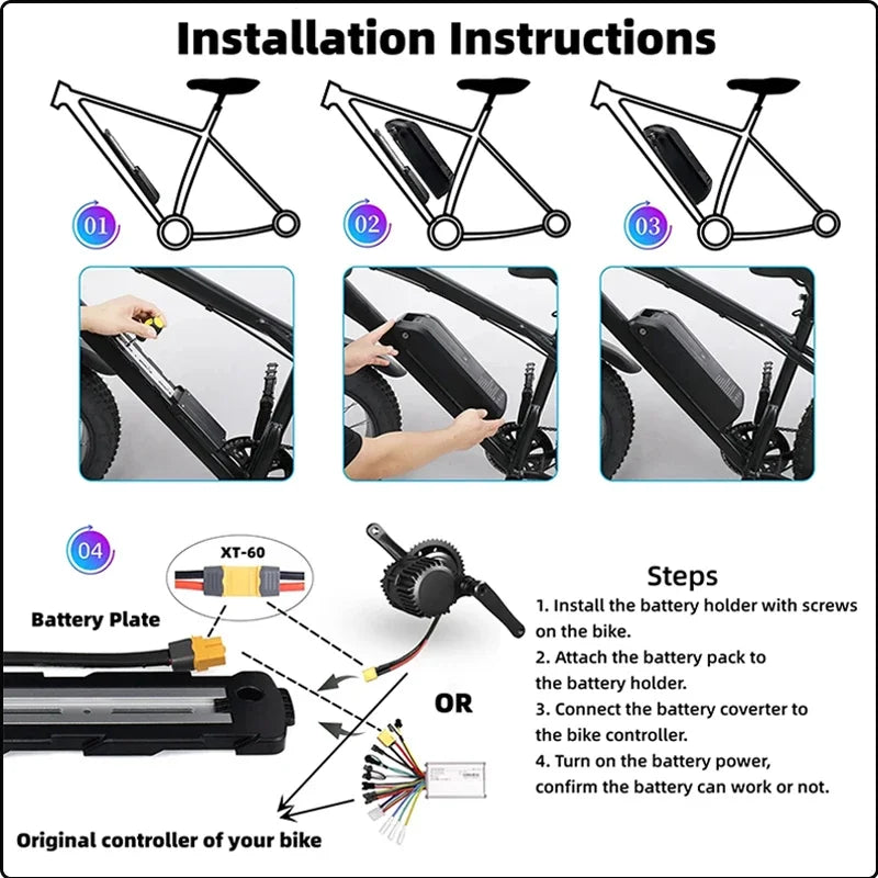 Electric Bike Replacement Battery — High-Capacity Lithium Battery for E-Bike Systems