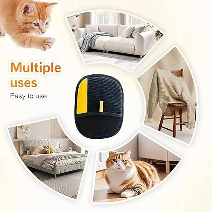 Electrostatic Pet Hair Remover Gloves with Lint Roller