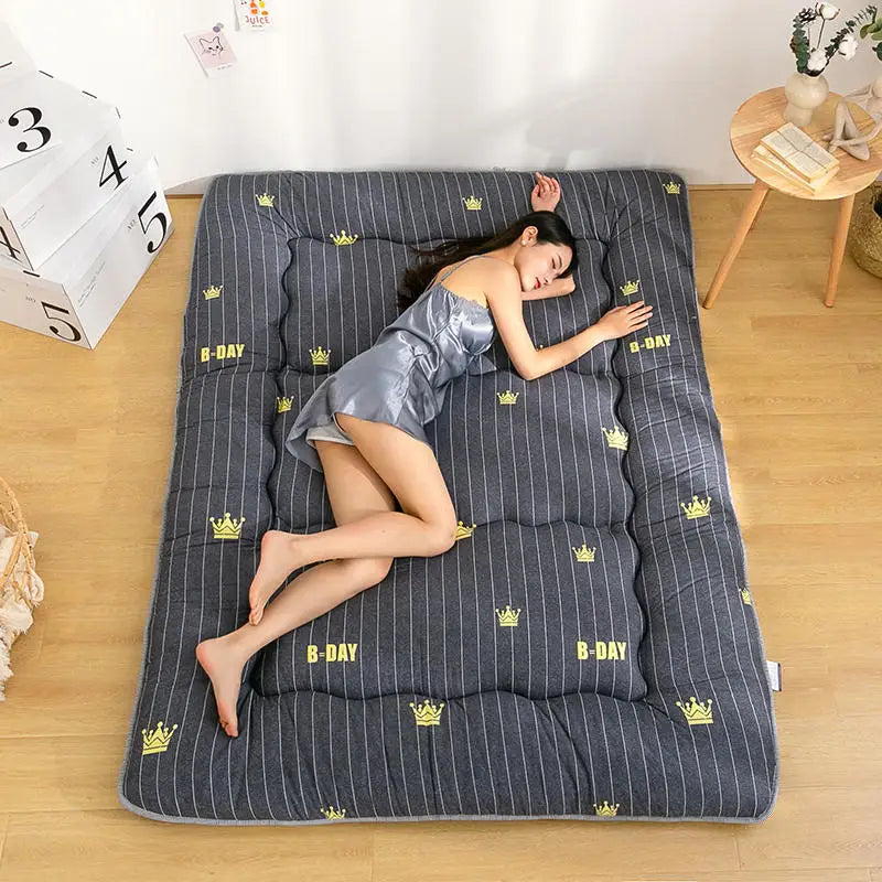 Japanese Thickened Tatami Floor Mat – Soft Cushion, Foldable Lazy Home Sleeping Pad, Bedroom Artifact