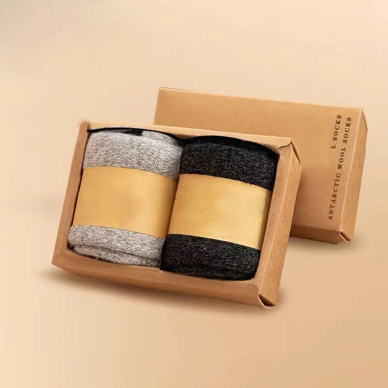 Men's Thick Wool-Blend Socks, 2 Pairs