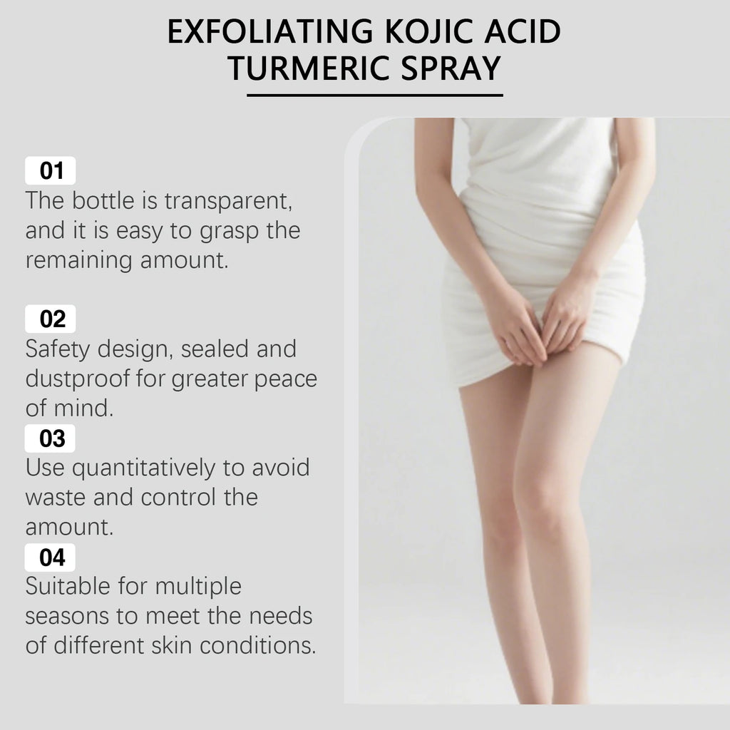 Kojic Acid Turmeric Exfoliating Body Spray – Brightening Peeling Solution 100ml