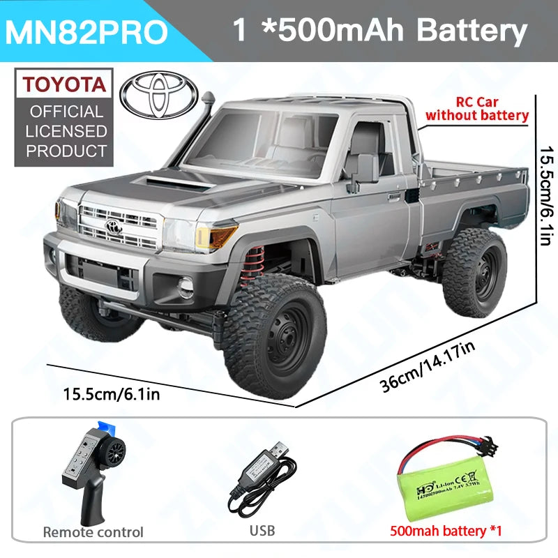 MN82 / MN82S / LC79 1:12 Scale 4WD RC Pickup Truck – Remote Control Off-Road Crawler for Kids