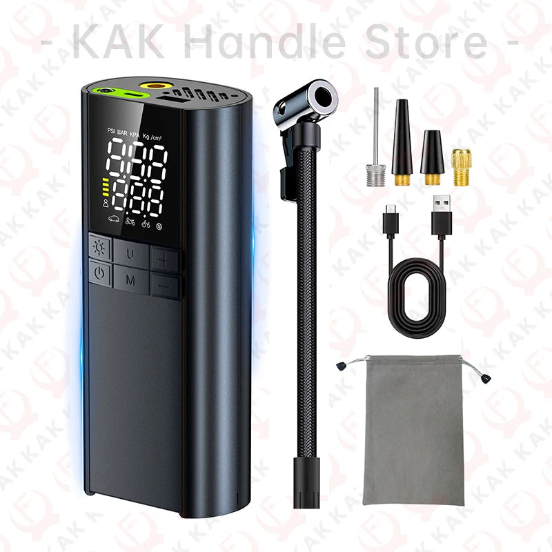 Cordless Tire Inflator with Digital Gauge, 8000mAh