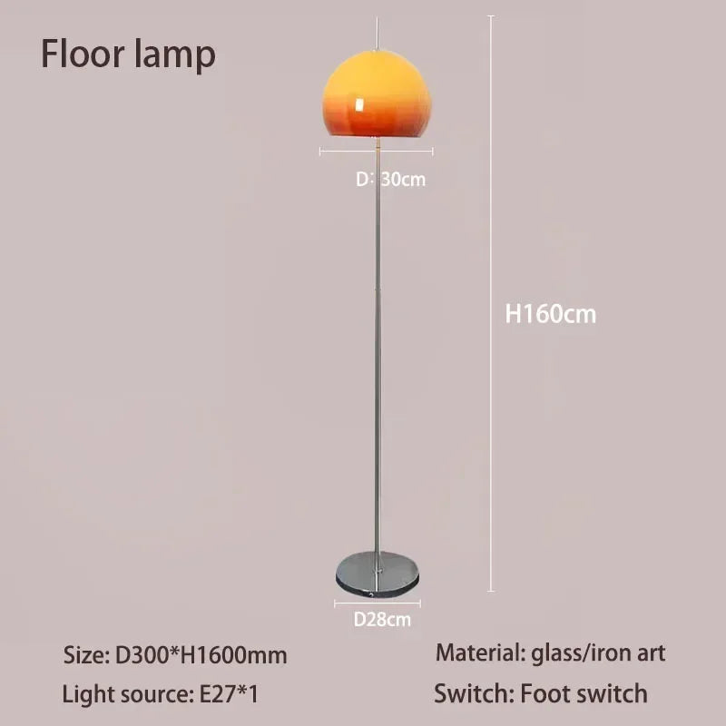 Orange Mushroom Lamp – Floor & Table Options