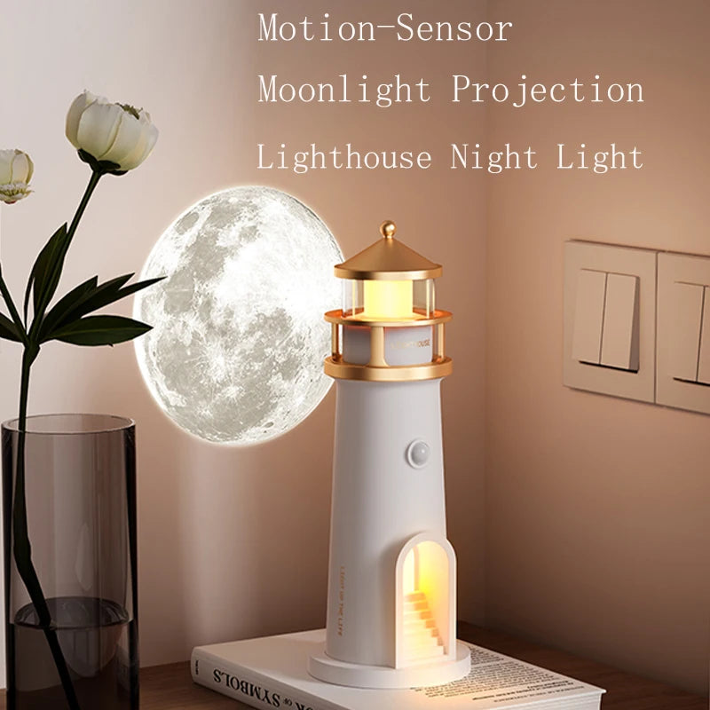 Moon Projection Lamp – Sensor, Remote & Speaker Options