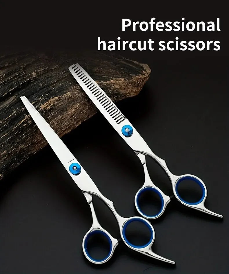 Professional Hairdressing Scissors – Stainless Steel Cutting & Thinning Shears for Home & Salon