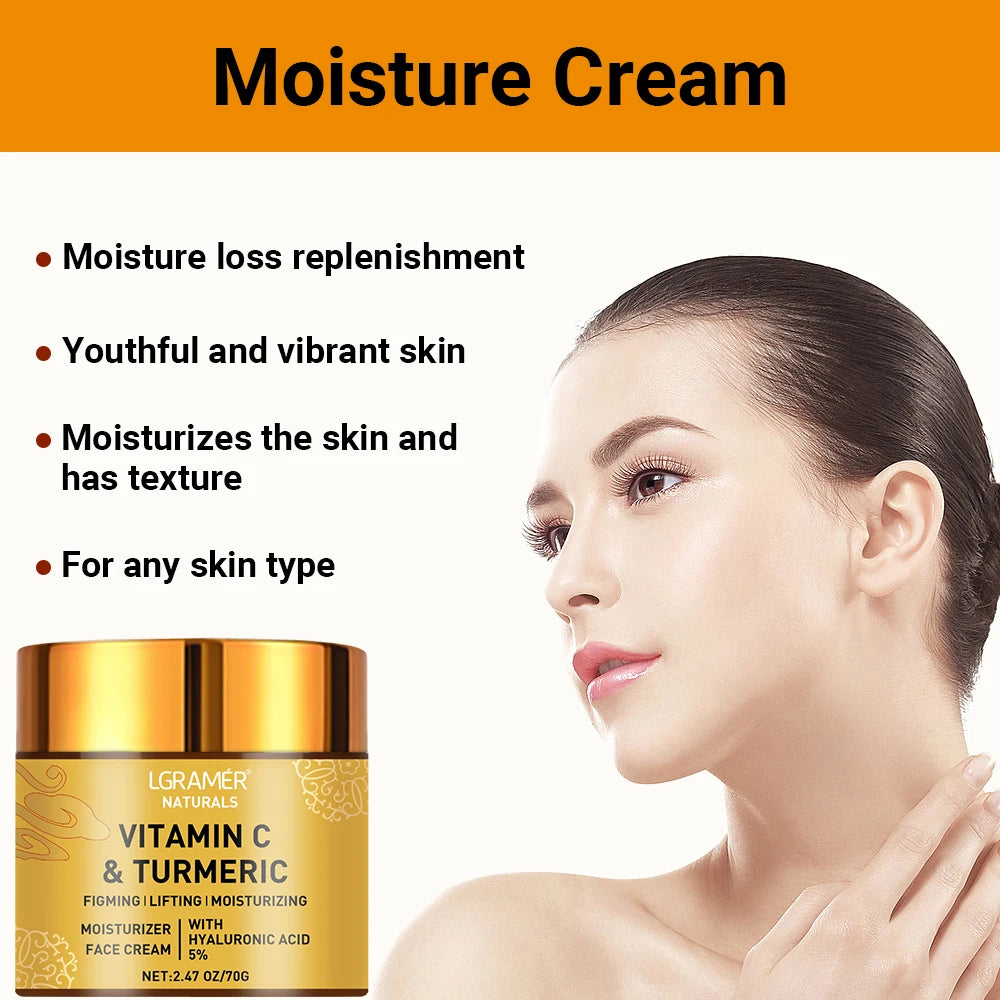 Turmeric Vitamin C Face Cream — Retinol Whitening Moisturizer