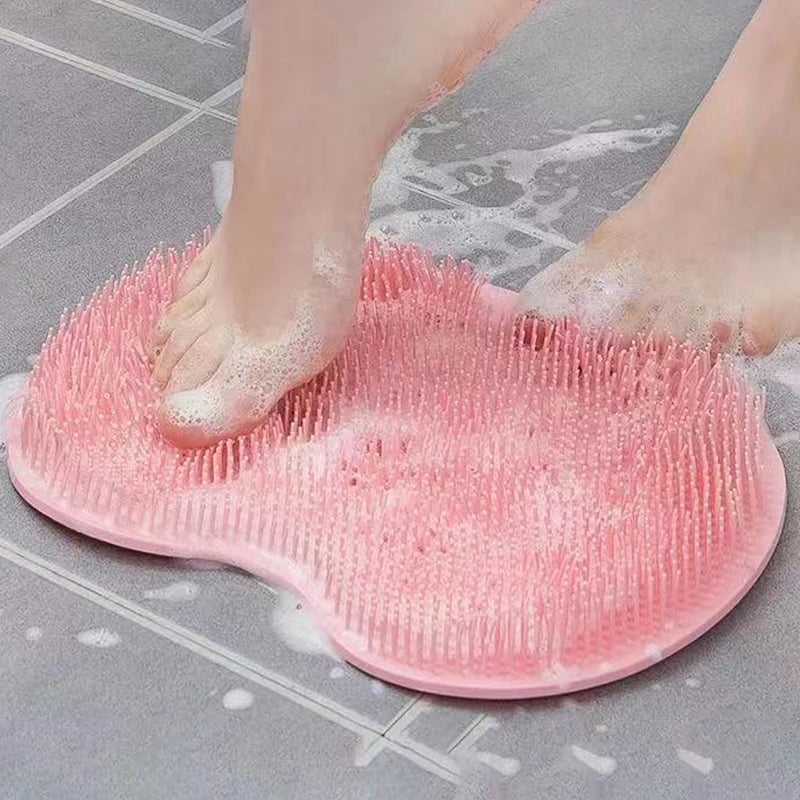 Exfoliating Shower Massage Mat – Non-Slip Bath Scrub Pad with Suction Cups for Foot & Body