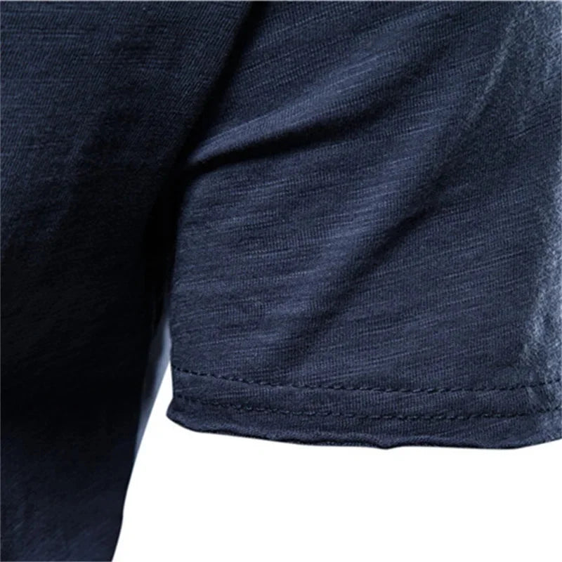 Men's 100% Cotton V-Neck Short Sleeve Tee — Classic Everyday T-Shirt