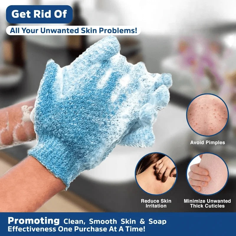 Colorful Exfoliating Gloves 1-10 Pack – Double-Sided Bath Gloves for Spa, Massage & Body Scrubs