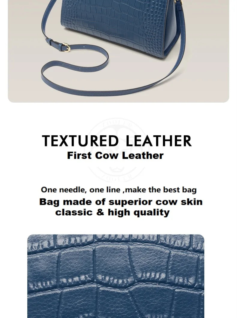 Genuine Cow Leather Tote Shoulder Bag – Handmade Luxury Handbag for Women