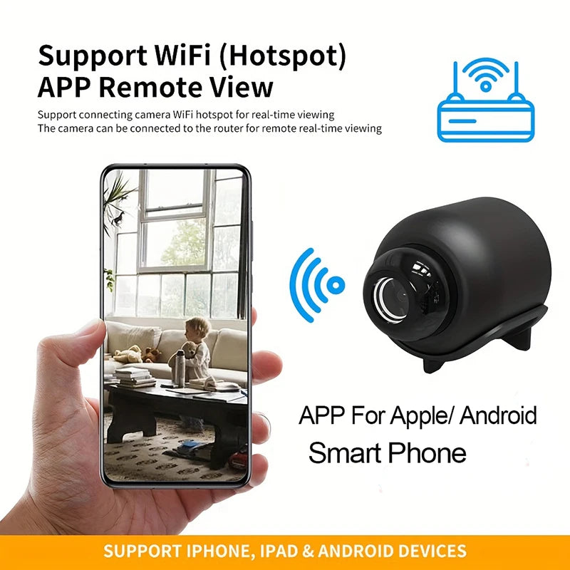 Watch Over What Matters — X5 Mini WiFi Surveillance Camera | 1080P Full HD, Night Vision, Motion Detection, Wireless, Lightweight