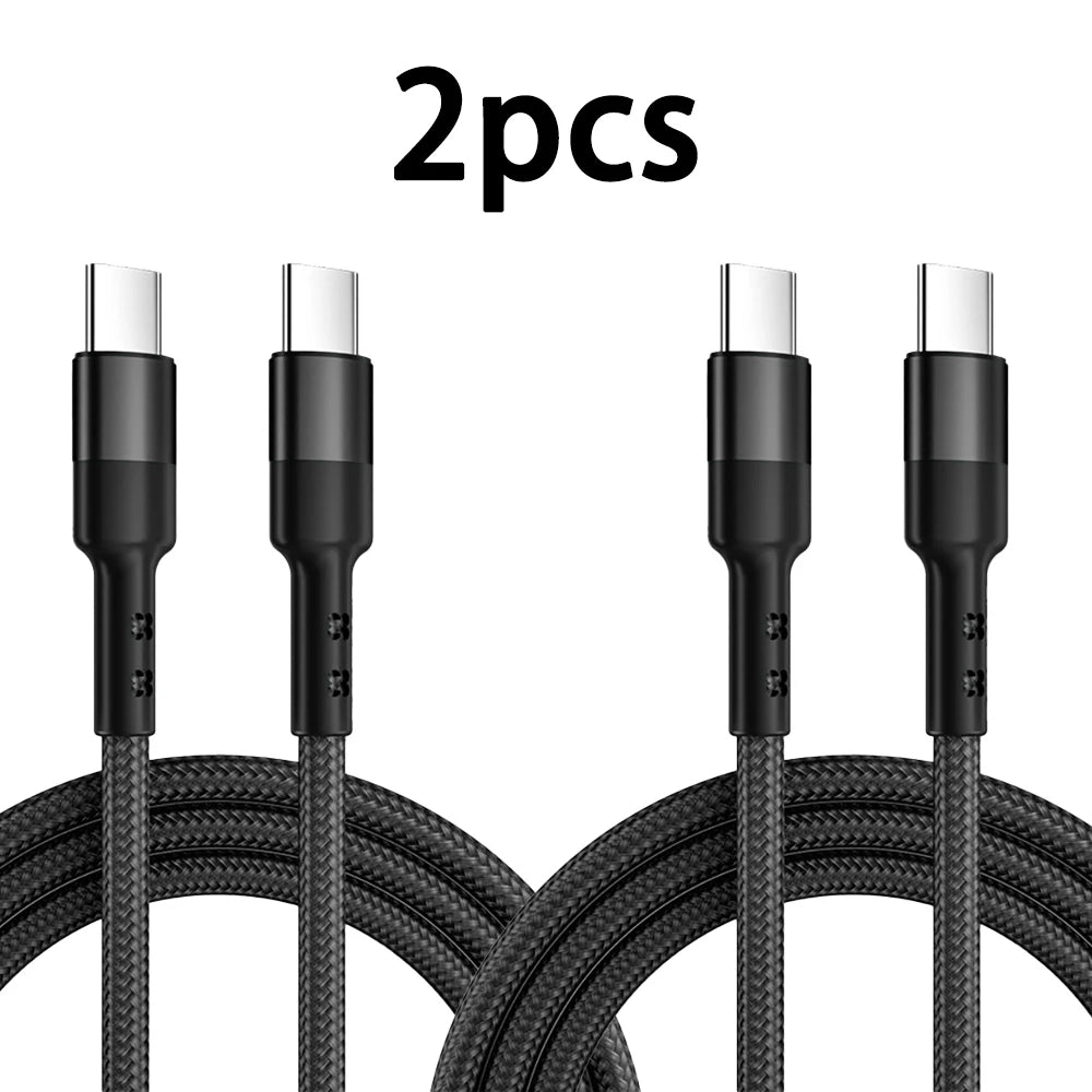 USB-C Ultra Fast Charge Cable with E-Marker Chip – PD 240W/100W/60W, 1m to 2m, 3 Colors