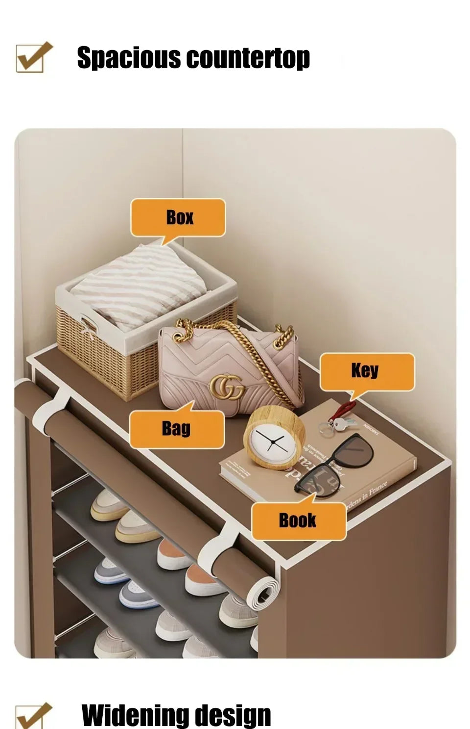 Multi-Layer Dustproof Shoe Rack Cabinet — Entryway Storage