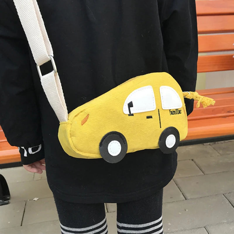 Cute Car Shape Mini Crossbody Messenger Bag – Cartoon Novelty Shoulder Bag for Women