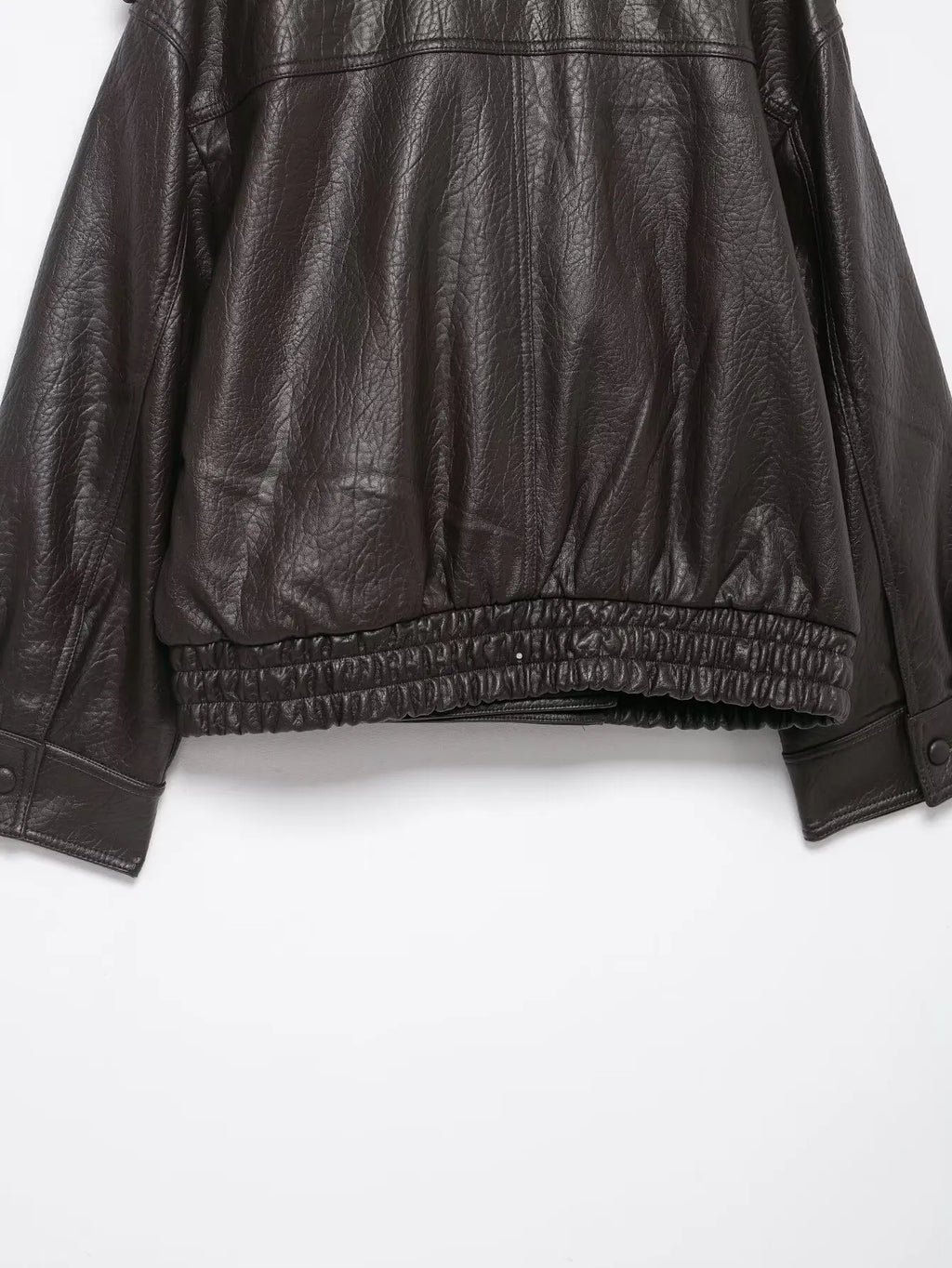 Women's Double-Breasted Faux Fur Collar Leather Bomber Jacket – Loose Warm Streetwear Coat