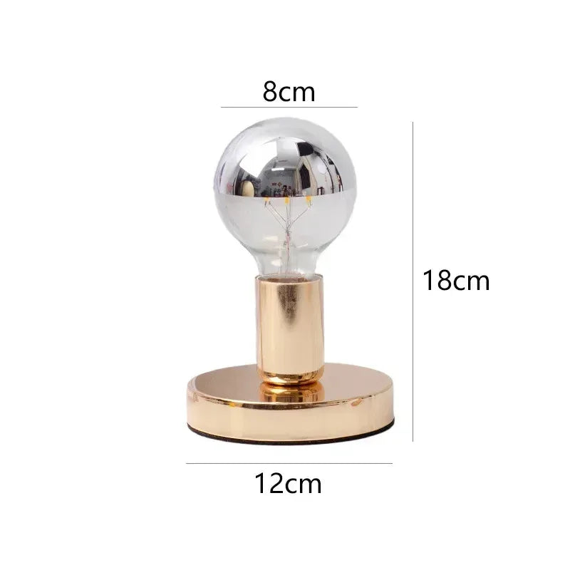 Bauhaus Table Lamp – Chrome & Warm LED Lighting