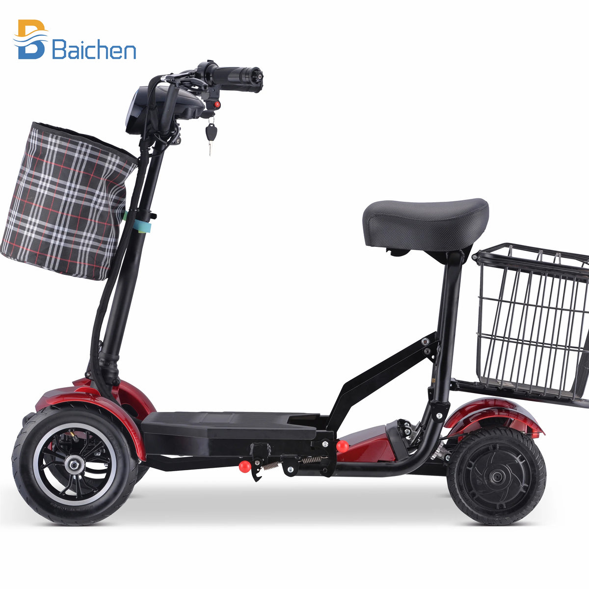 Heavy-Duty 4-Wheel Mobility Scooter, Foldable