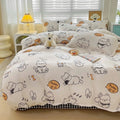 Microfiber Reactive Print Bedding Set – Duvet Cover, Flat Sheet & Pillowcases, 16 Patterns & 5 Sizes