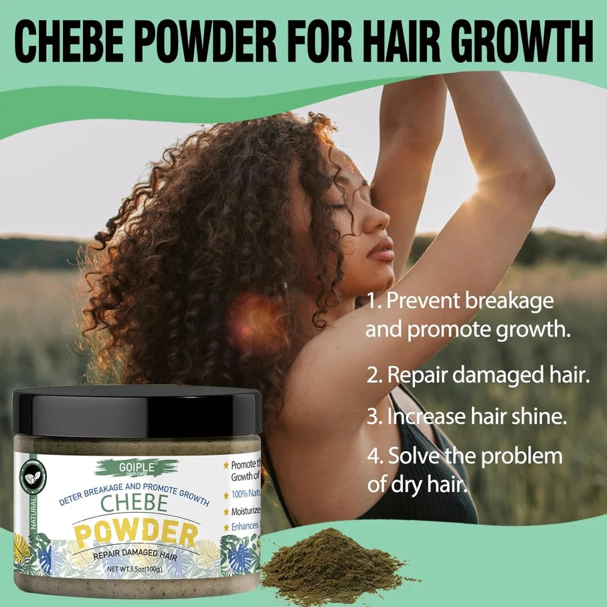 GOIPLE Chebe Hair Care Products Deep Nourish & Moisturize Conditioner Smoothing Anti-loss Breakage Hair Oil or Butter or Powder