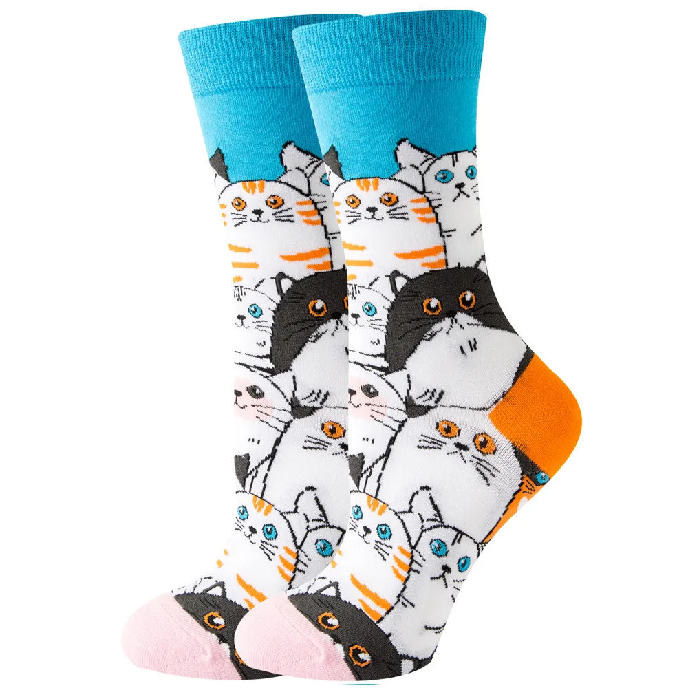 Women's Animal Print Socks – Cotton-Blend Crew