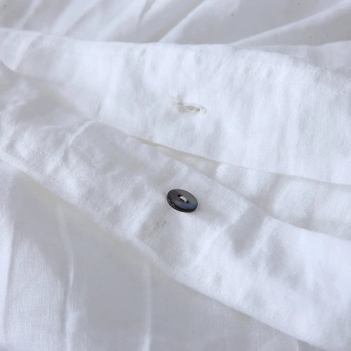 100% French Linen Duvet Cover – Natural Soft Quilt Cover, Queen & King, Breathable Bedding