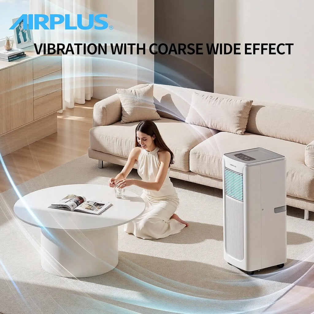 AIRPLUS Portable Air Conditioner — 550 Sq Ft AC Unit with Dehumidifier, Remote, Sleep Mode & Quiet Cooling