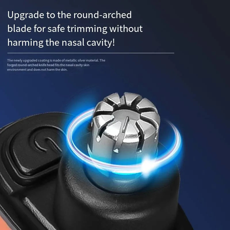 Clean. Precise. Painless. — Portable Rechargeable Nose & Ear Hair Trimmer | Mini Compact Design, Safe Blade, Men’s Grooming
