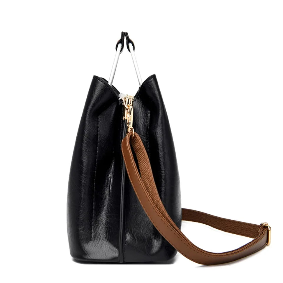Genuine Leather Luxury Tote Shoulder Bag – High Quality Designer Crossbody Handbag for Women