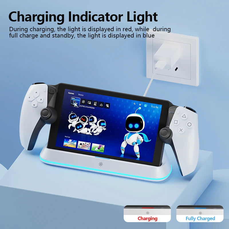 HONCAM Charging Dock Station for PlayStation Portal — Fast Charge & Organized Storage