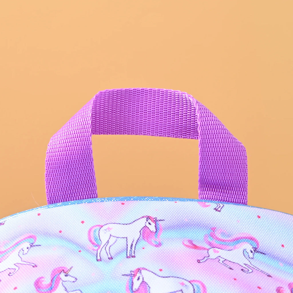 Unicorn Backpack Set – Purple Three-Piece School Bags
