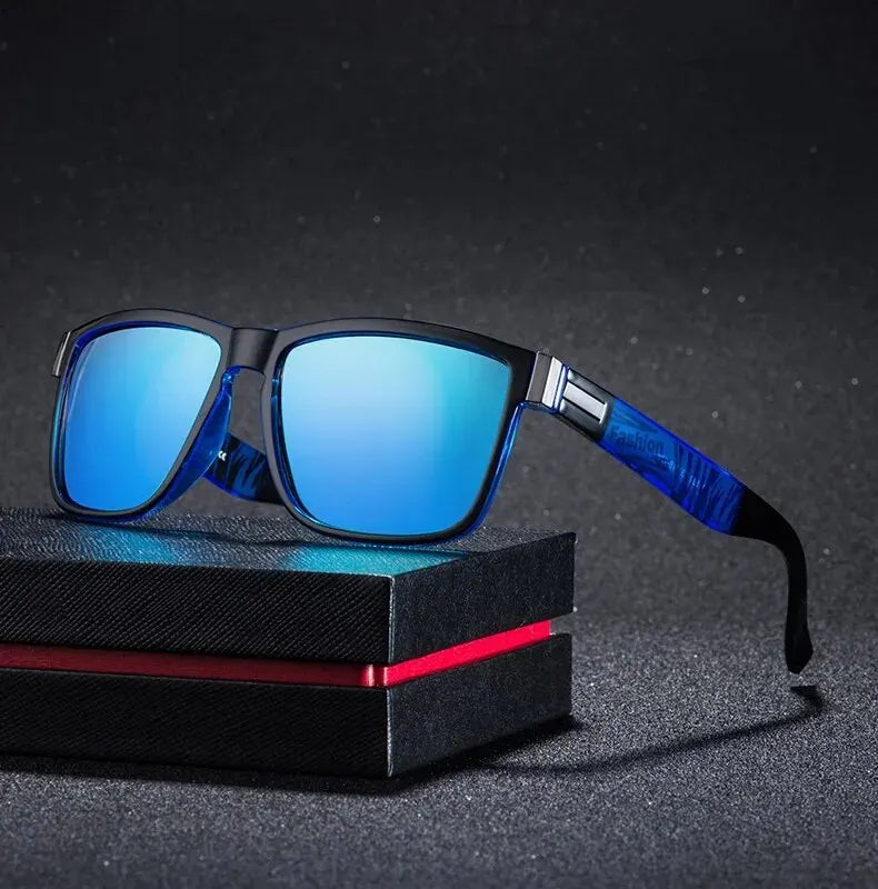 Fashionable Vintage Square Sunglasses | Luxury Designer Driving Fishing Eyewear for Men & Women