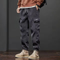 Men's Elastic Waist Straight Harem Jogger Pants — Relaxed Fit Casual Trousers