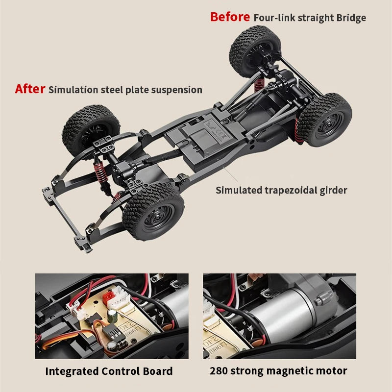 MN82 / MN82S / LC79 1:12 Scale 4WD RC Pickup Truck – Remote Control Off-Road Crawler for Kids