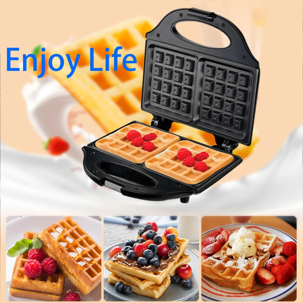 Professional Electric Waffle Maker — Non-Stick Multifunction Breakfast Machine